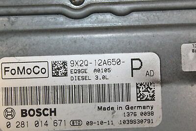 2010 JAGUAR XF 3.0L ENGINE ECU 9X2Q12A650PAD