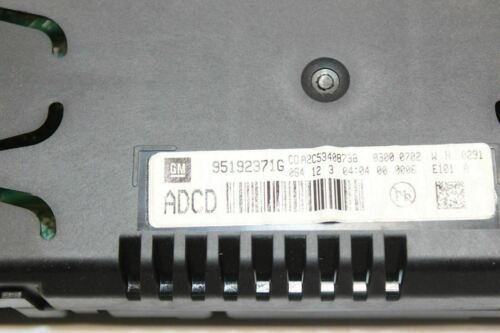 2012 CHEVROLET ORLANDO INFORMATION DISPLAY SCREEN 95192371G