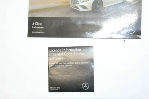 2019 MERCEDES A CLASS W177 AMG 2.0 OWNERS MANUAL HAND BOOK WITH WALLET